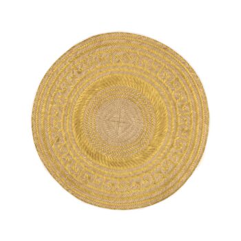 Woven Natural Straw Gold Placemats, 3 of 4