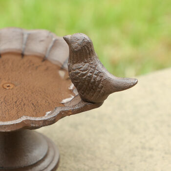 Antique Brown Garden Bird Bath, 3 of 8