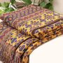 Bohemian Sofa Throw Blanket With Tassels Cotton Knitted, thumbnail 4 of 9