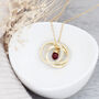 Personalised Russian Ring Garnet Crystal Necklace, thumbnail 2 of 12