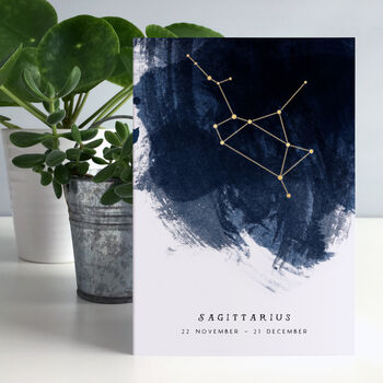 Sagittarius Constellation Zodiac Birthday Card, 4 of 5