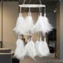 Halo White Faux Feather Dream Catcher For Girls Room, thumbnail 3 of 4