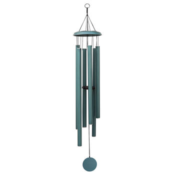 Personalised 30 Inch Aluminium Wind Chime Teal Finish, 8 of 11