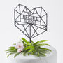 Geometric Heart Personalised Cake Topper, thumbnail 2 of 8