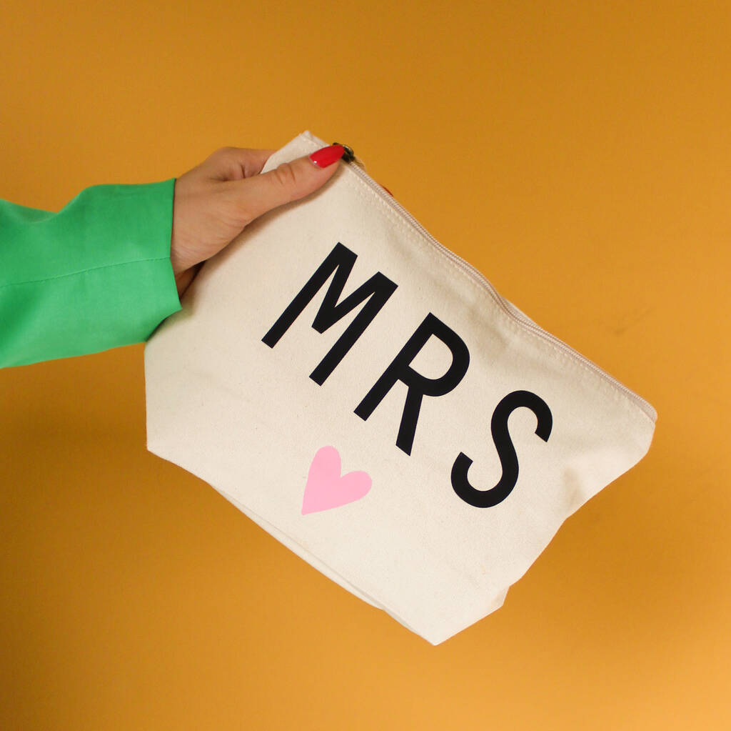 'Mrs' Make Up Bag Wedding Gift, 1 of 6