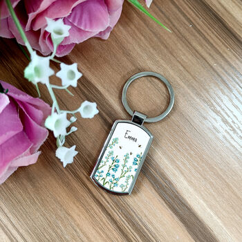 Personalised Floral Bee Keyring, 5 of 5