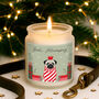Pug Candle | Gingerbread Scented Christmas Candle | 'Bah Humpug' | Clear | Seasonal Winter Home Décor, thumbnail 1 of 2