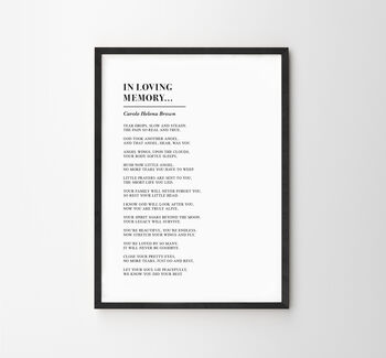 Personalised Poem For Daddy Typography Print, 9 of 11