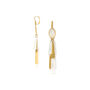 Mother Of Pearl Gold Plated Dangles Earrings, thumbnail 2 of 3