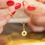 Gold Plated Starburst Birthstone Necklace, thumbnail 1 of 8