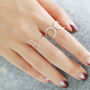 Sterling Silver Minimalist Cross Adjustable Ring, thumbnail 2 of 4