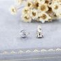 Mismatched Rocket And Planet Stud Earrings In Sterling Silver, thumbnail 4 of 11