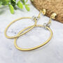 Elegant Two Tone Diamond Cut Circle Drop Earrings, thumbnail 1 of 3