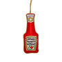 Heinz Tomato Ketchup Embroidered Christmas Decoration, 10cm, thumbnail 1 of 2
