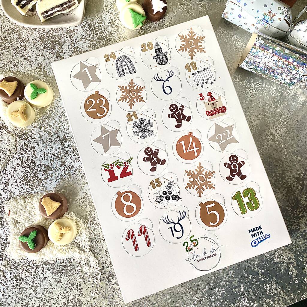 Belgian Chocolate Coated Oreo Advent Calendar By La di da Sweet Treats