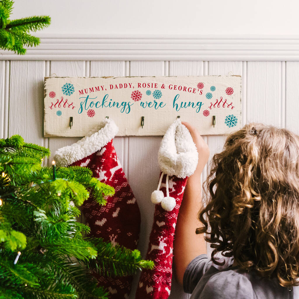 Personalised Vintage Style Christmas Stocking Hooks By Delightful