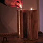 Two Personalised Wooden Tealight Candle Holders, thumbnail 5 of 10