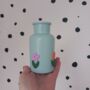 Hand Decorated Flower Mini Vase In Pastel Blue, thumbnail 1 of 3