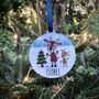 Personalised Reindeer Bauble Christmas Decoration, thumbnail 1 of 2