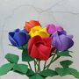 Rainbow Bouquet Of Origami Paper Roses, thumbnail 2 of 4