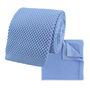 Wedding Handmade Polyester Knitted Tie In Light Blue, thumbnail 8 of 9