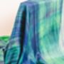 100% Mulberry Silk Scarf, Emerald Green, Aurora Borealis, thumbnail 3 of 6