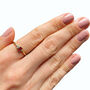 Ruby Cz Rings, Rose Or Gold Vermeil 925 Silver, thumbnail 1 of 11