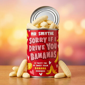 Personalised 'Drive You Bananas' Sweet Tin Teacher Gift, 3 of 3