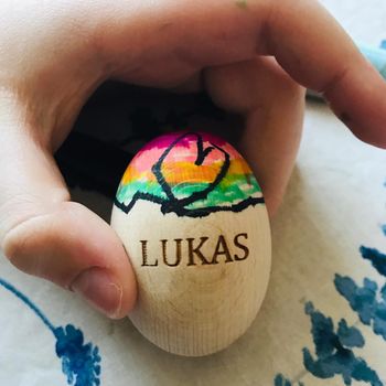 Personalised Easter Wooden Egg, 6 of 9