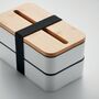 Two Tier Lunch Box With Bamboo Lid, thumbnail 4 of 8