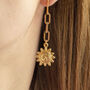 Sun Charm Chain Drop Earrings, thumbnail 6 of 9