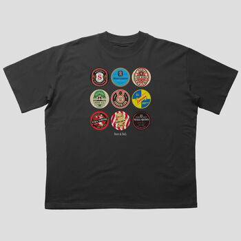 Sunderland Football Beer Mats Oversized T Shirt, 6 of 11