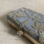 Grey Handcrafted Pearl Rectangular Clutch Bag, thumbnail 9 of 9