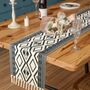 Table Runner Dining Table Geometric Design With Tassels, thumbnail 2 of 7