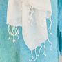 White Summer Fringed Scarf, thumbnail 2 of 3