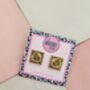 Ravioli Glitter Resin Studs / Foodie Gift / Italian Food Jewellery / Cute Statement Accessories, thumbnail 2 of 5