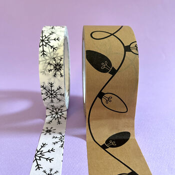 Eco Friendly Christmas Snowflake Paper Packing Tape, 3 of 5
