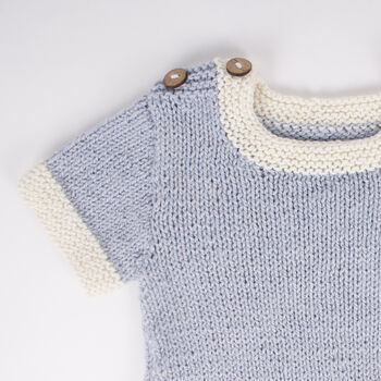 Tunic Dress And Headband Baby Easy Knitting Kit, 6 of 10