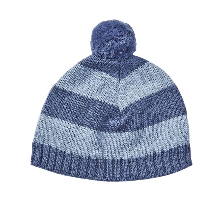 baby boys blue bobble hat by toffee moon | notonthehighstreet.com