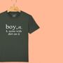 'Boy: Noise With Dirt' Definition T Shirt For Boys, thumbnail 12 of 12