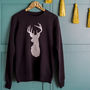 Glitter Reindeer Christmas Sweatshirt, thumbnail 2 of 3