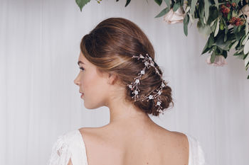 Gold, Silver Or Rose Gold Floral Wedding Hairvine Evie, 4 of 12
