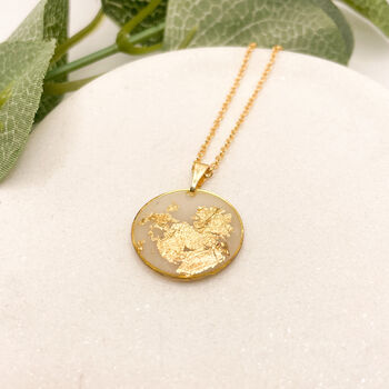 Elegant Transparent Gold Foil Circle Necklace, 4 of 11