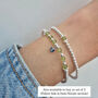 Sterling Silver Single Peridot August Bead Birthstone Stretch Bracelet Gift, thumbnail 3 of 6
