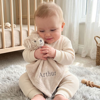 Personalised Teddy Baby Comforter, 3 of 8
