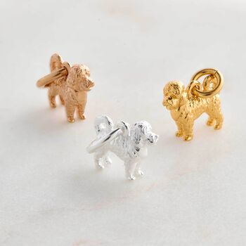 Cavapoo Silver Dog Charm, 2 of 12