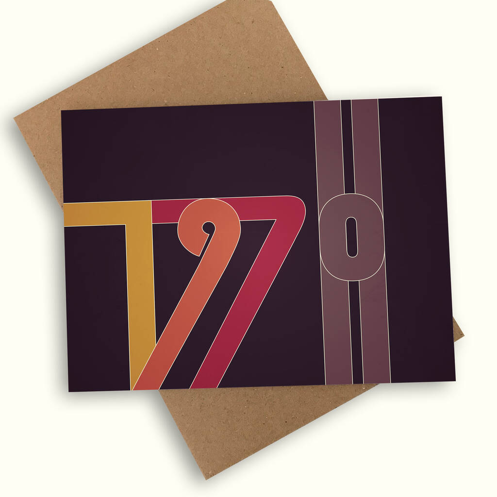 Image of 1970 Mid Century Style Card. Eco Friendly