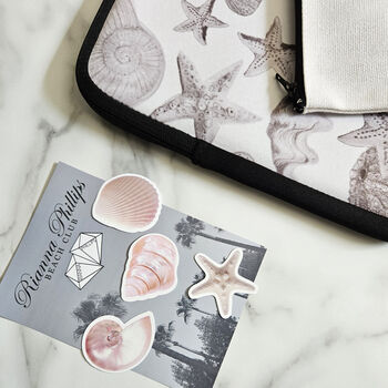 Personalised Seashell Print Laptop Case, 6 of 10