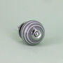 G Decor Dark Grey White Handmade Ceramic Door Knobs, thumbnail 2 of 6