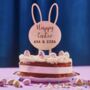 Personalised Happy Easter Bunny Cake Topper, thumbnail 1 of 2